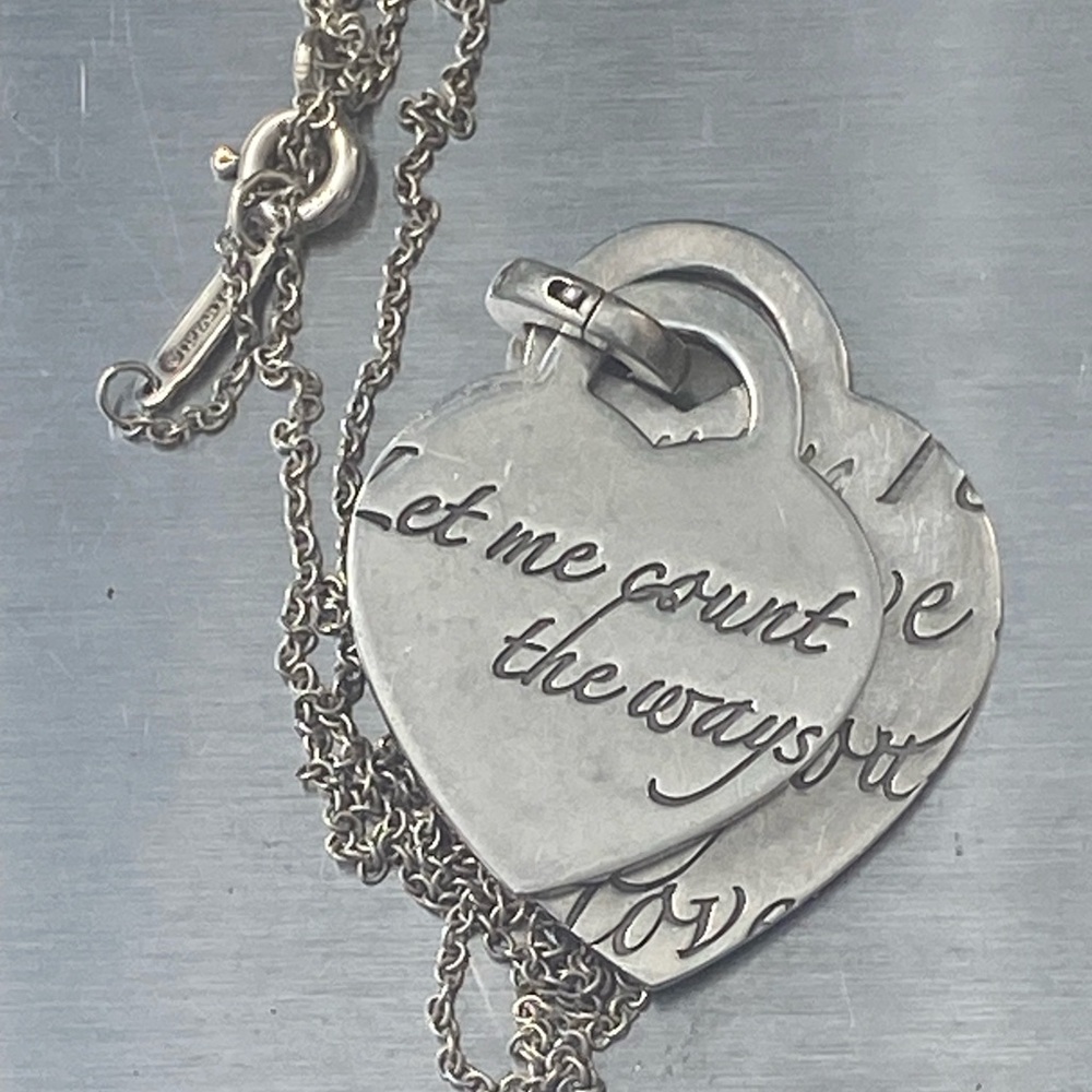 Tiffany & Co. “Let Me Count the Ways…” Two-heart Pendant with Clasp and chain
